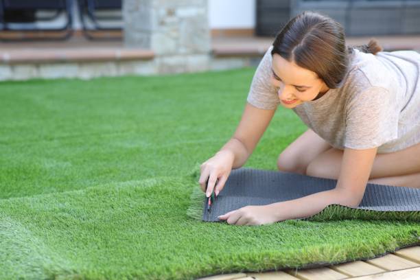 jardin aménagement gazon synthétique